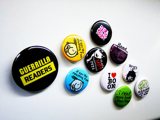 Guerilla Readers and their badges